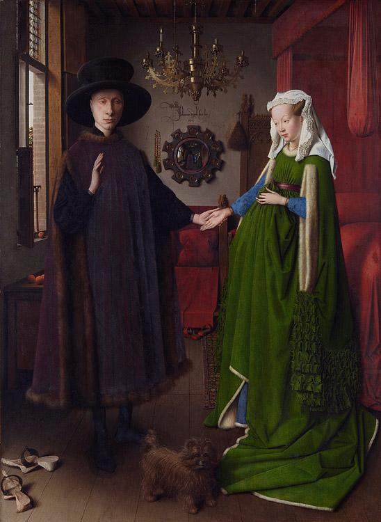 Jan Van Eyck Giovanni Arnolfini and His wife Giovanna Cenami (mk08) France oil painting art